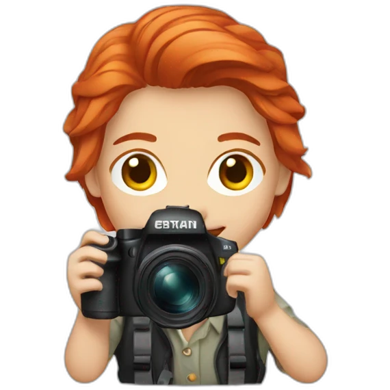 red hair photographer emoji