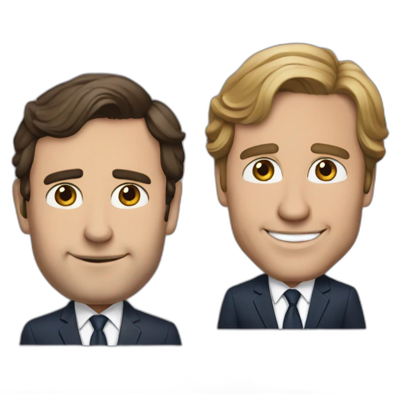 Macron qui embrasse trudeau emoji
