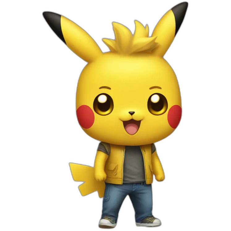 Ryan Reynolds pikachu body standing emoji