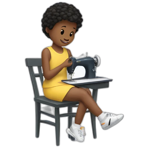 child sewing adidas clothing emoji