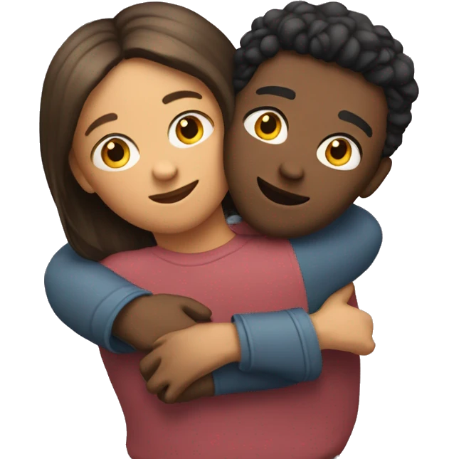 Two best friends hugging emoji