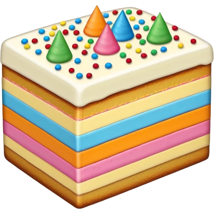 layered cake slice with visible tiers emoji