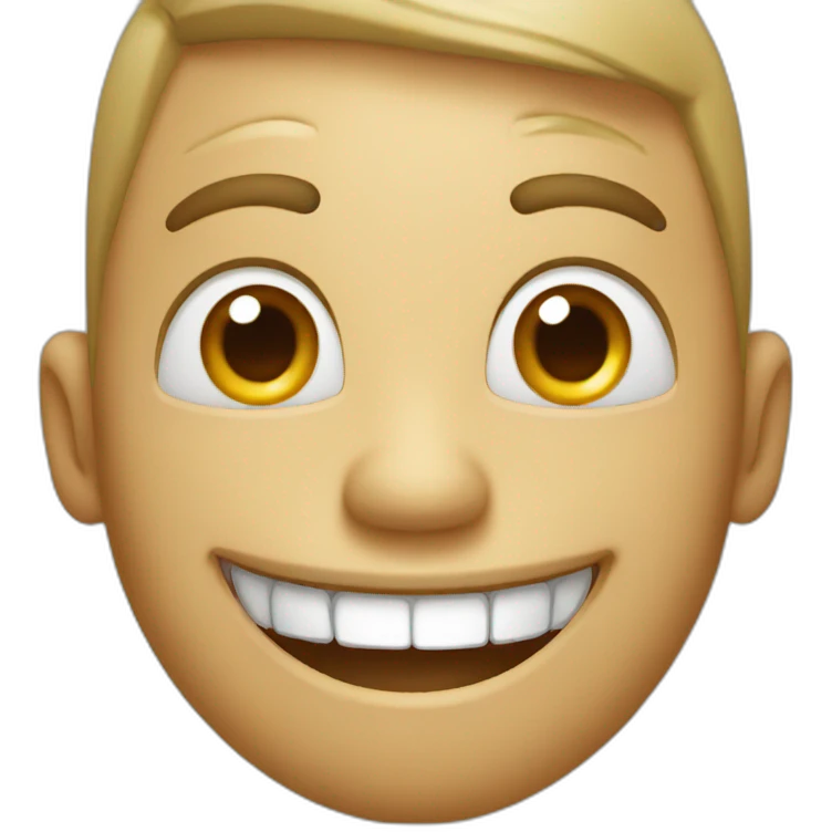 realistic laugh emoji