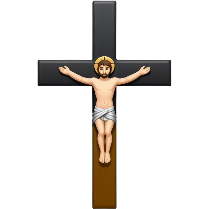Ein christen kreuz schön verziert mit ketten in schwarz  emoji