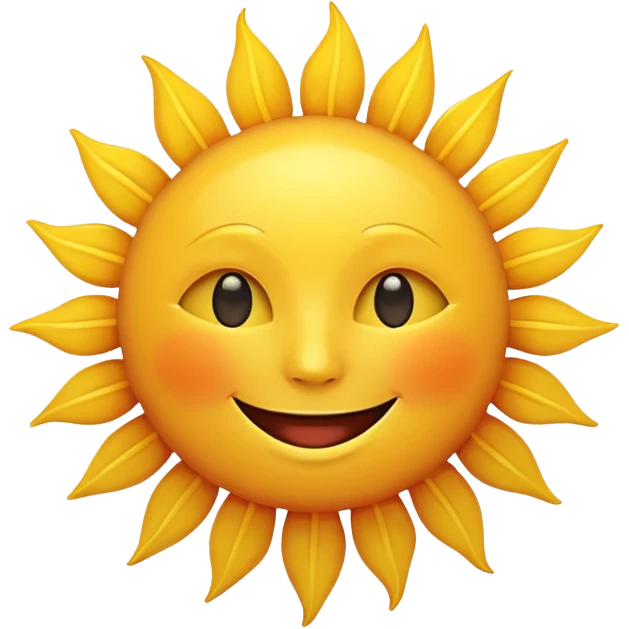 smiling sun emoji emoji