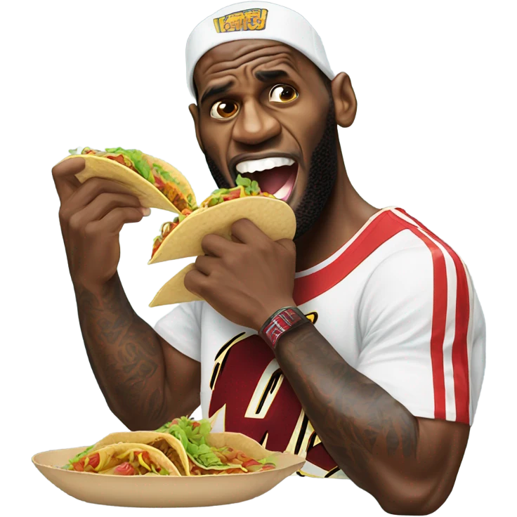 LeBron James eating tacos  emoji