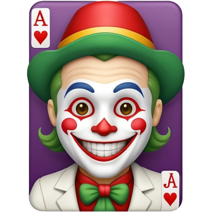 poker card with a jolly joker emoji