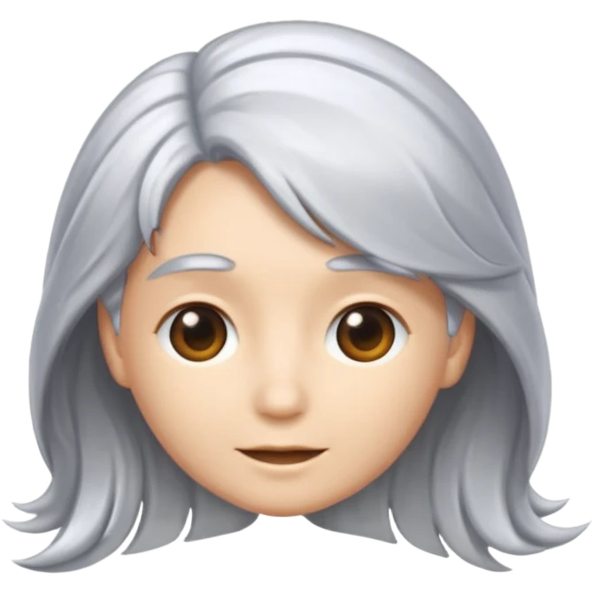 Silver hair emoji