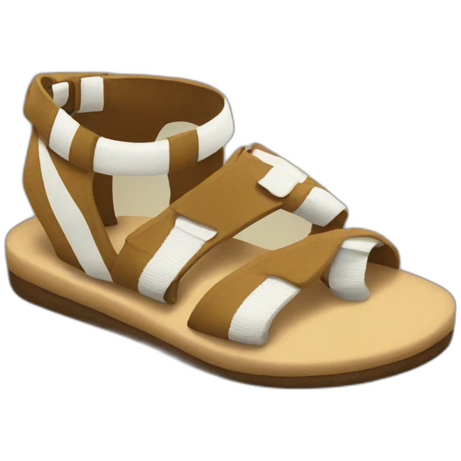 Sandals with socks emoji