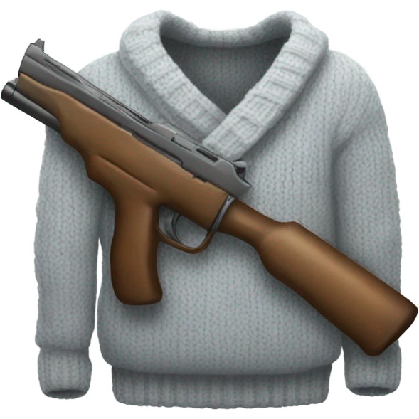 Gun with a sweater  emoji