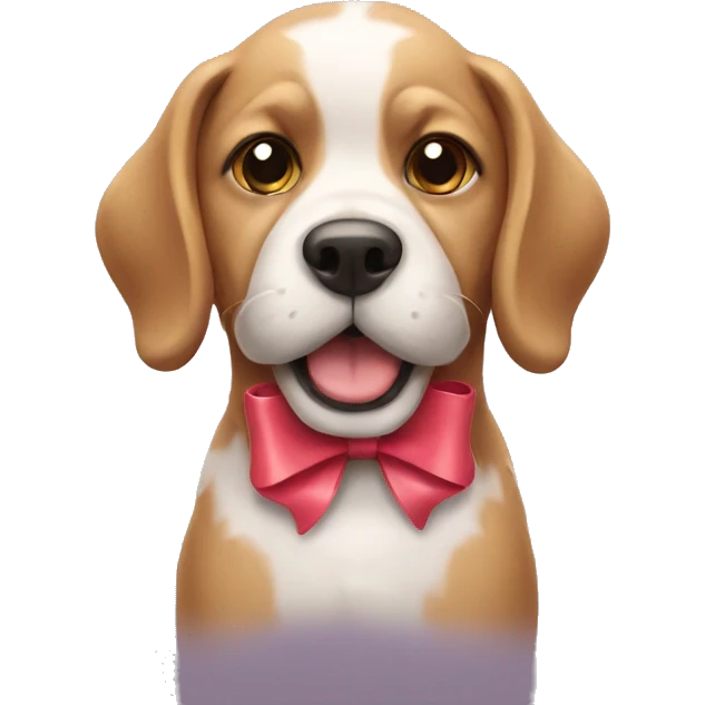 Dog with bow emoji