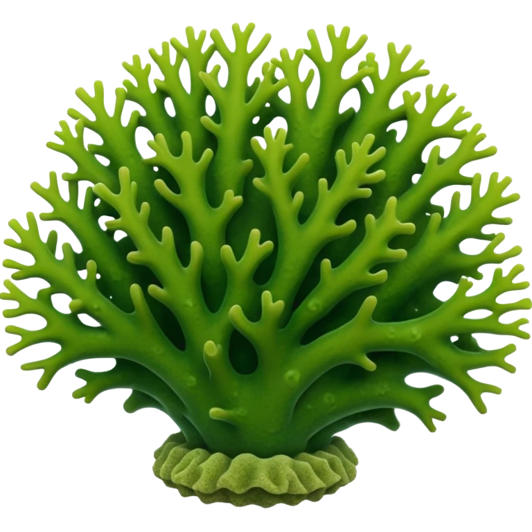 green Coral in sea emoji