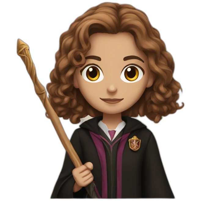 Hermione Granger With wand emoji