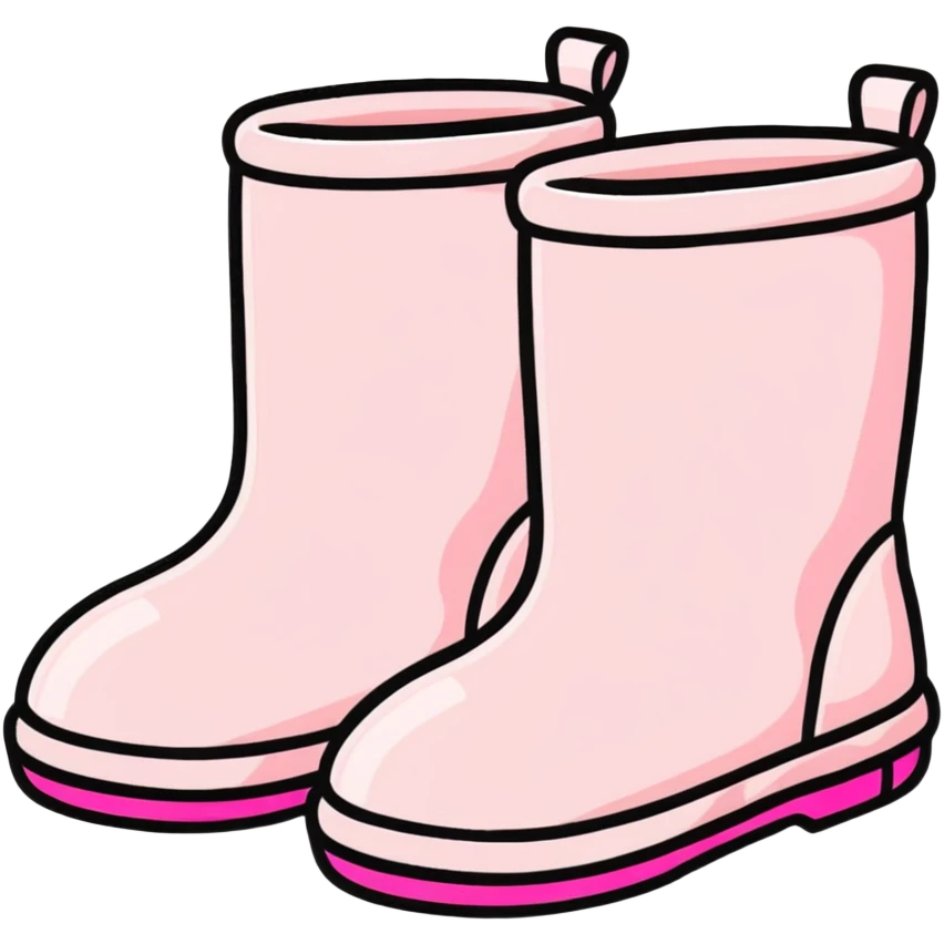 pink baby boots emoji