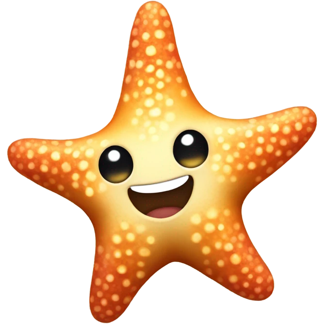 A starfish smiles  emoji