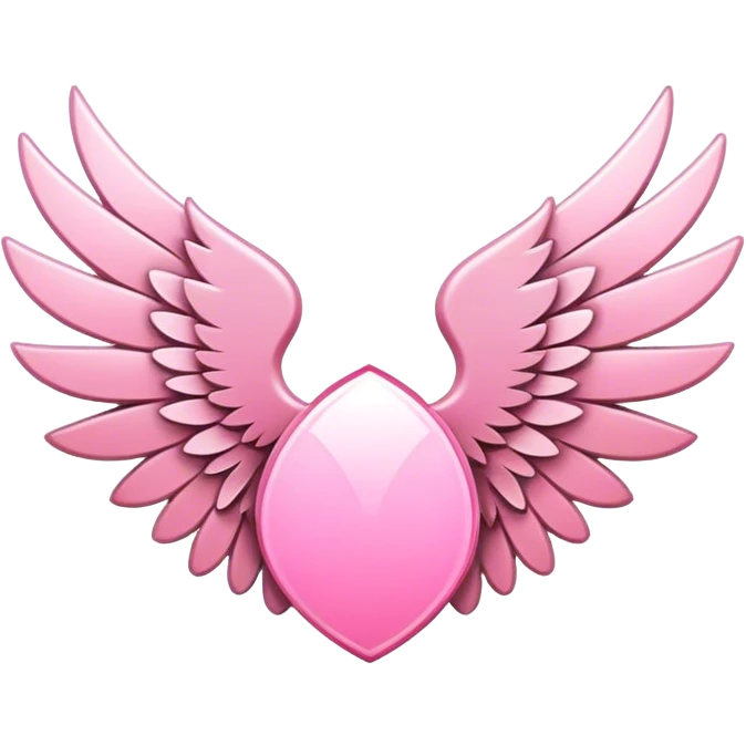 6 wings emblem light pink emoji