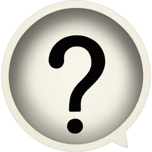 One question mark inside a message bubble emoji