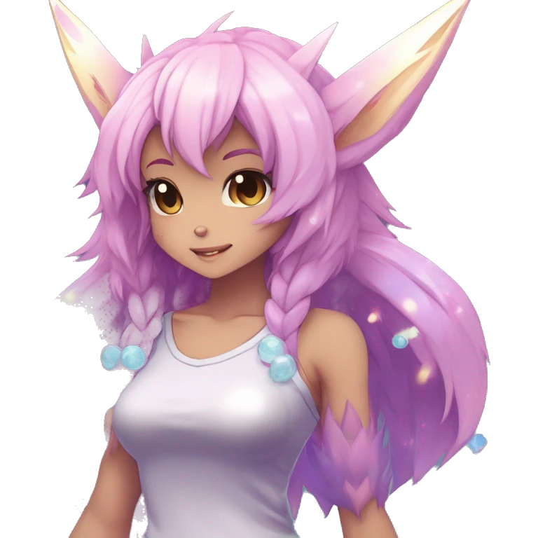 Anthro Spiky Cool Edgy Magical Petite Shiny Colorful Pastel Glitter Sparkle Anime Chibi Fantasy-Animal-Fakémon-Pokémon-Hybrid Fur Sona Aesthetic Trending Style Full Body emoji