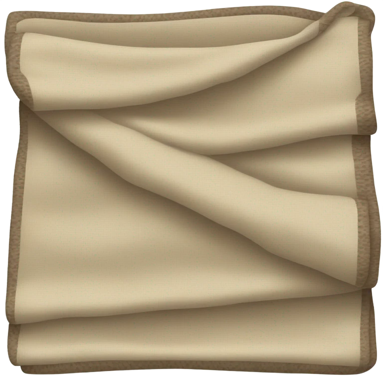Beige and brown folded blanket emoji