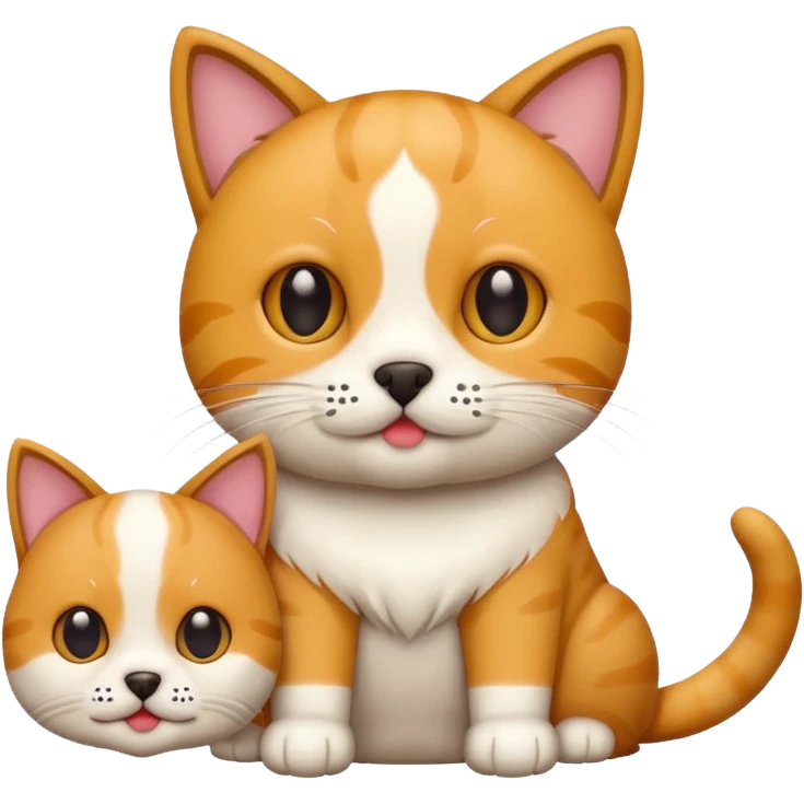 cat mix with dog emoji