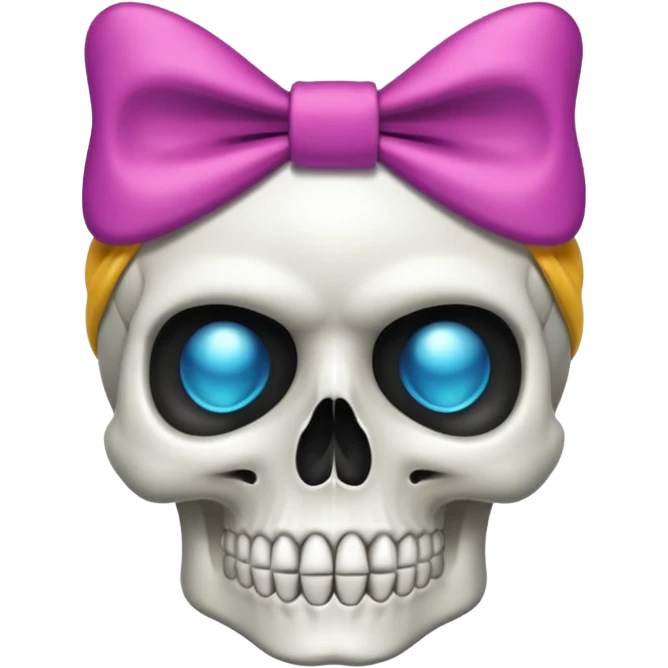 Skull with bow emoji