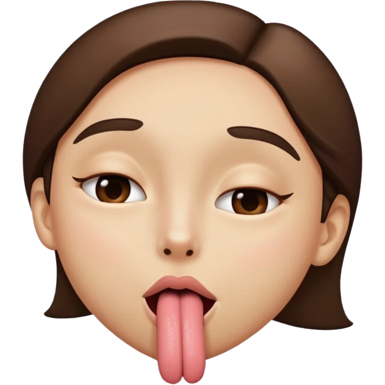 person leaning in for a kiss, eyes rolled back, tongue out, cartoonish emoji