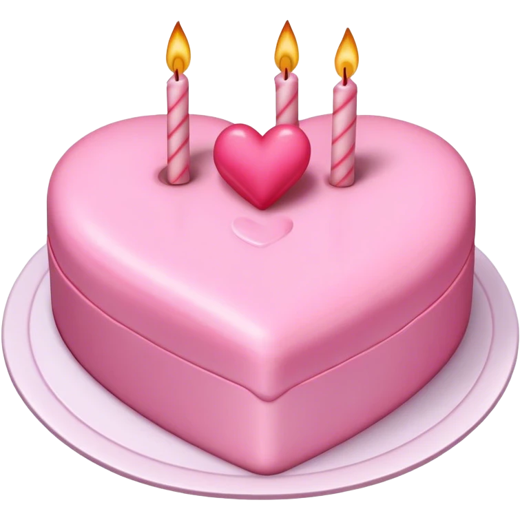 pink heart cake emoji