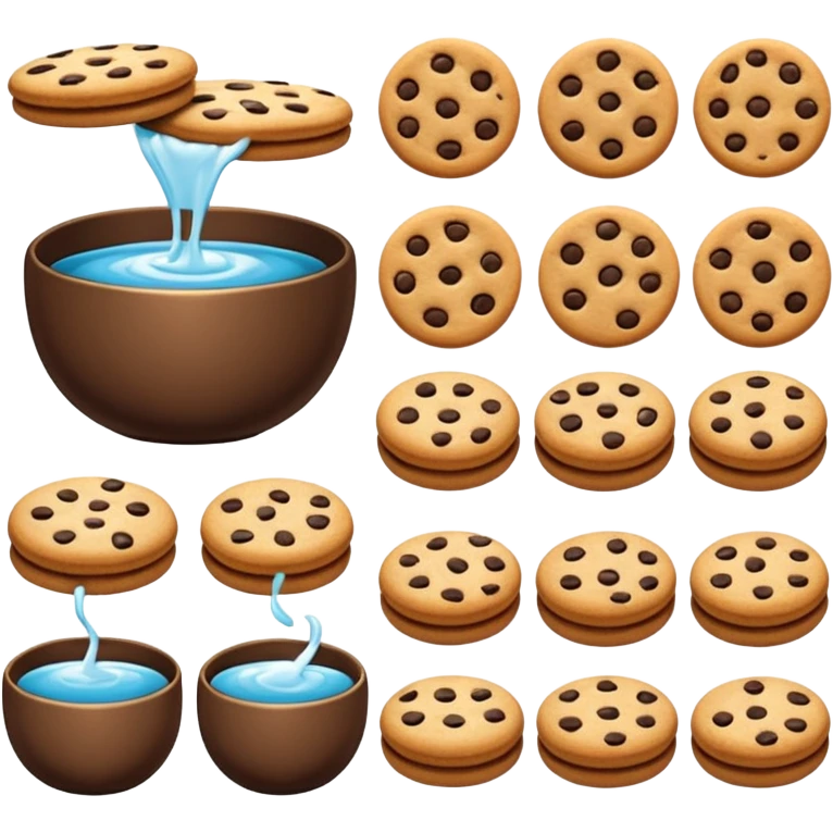 TASSE COMESTIBLES SOUS FORME DE COOKIES emoji