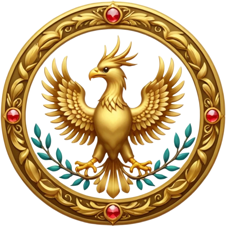 phoenix crest/brosch in a circle emoji