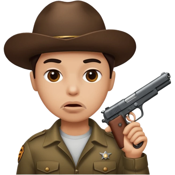 Gun in mouth emoji