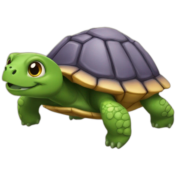 Caca sur une tortue emoji
