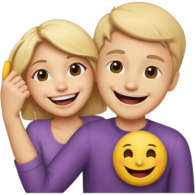 smiley face biting another person’s arm  emoji