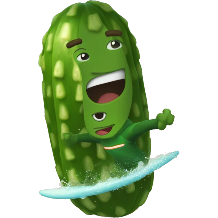 Pickle Surfing emoji