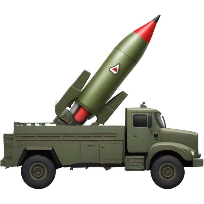Missile in a missile truck emoji