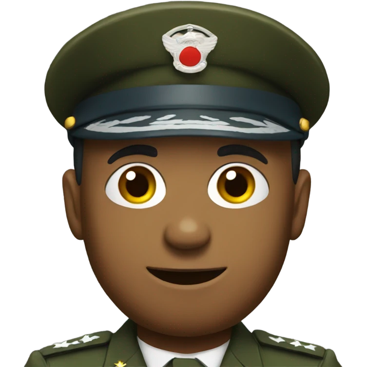 military uniformed man seated emoji