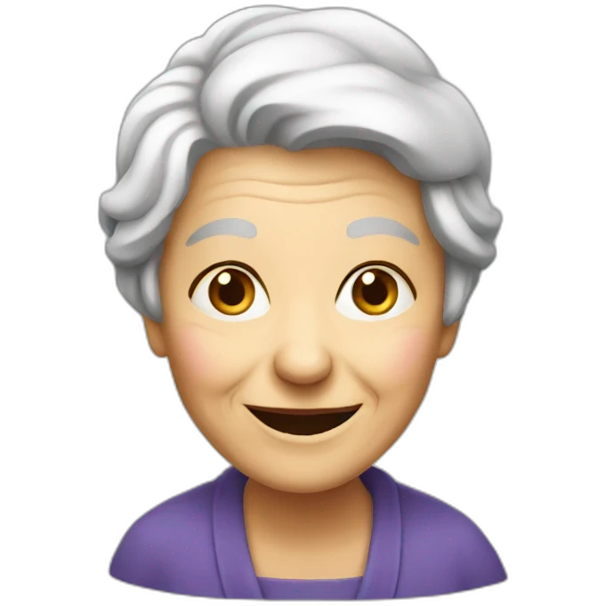 old-lady-happy emoji