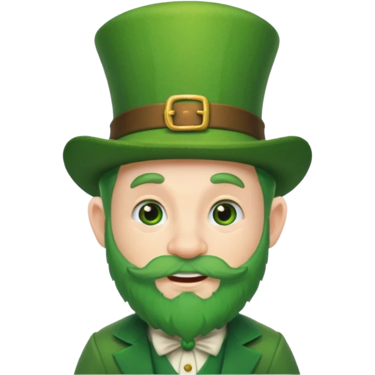 cute funny leprechaun green beard emoji