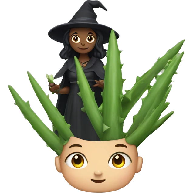 witch with aloe emoji