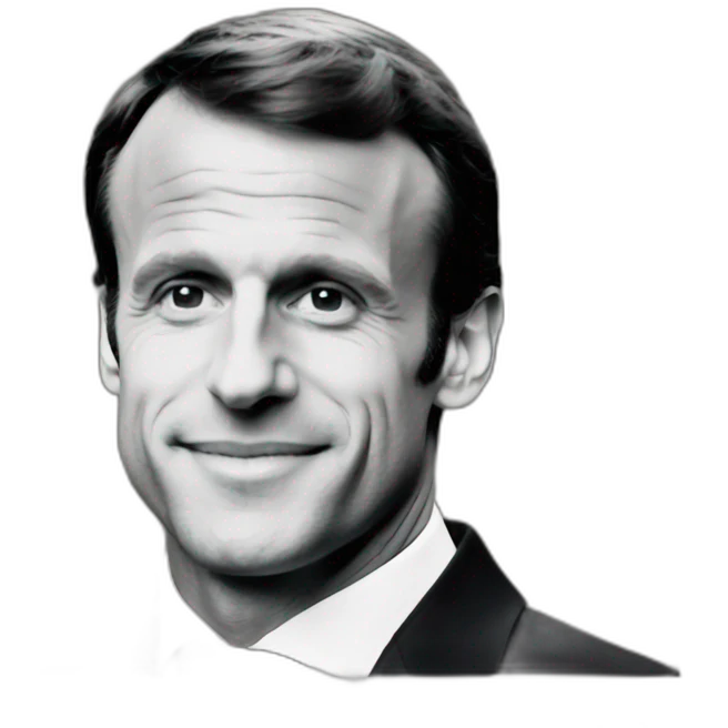 old polaroid photo emmanuel macron emoji