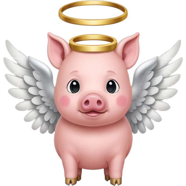 Angel pig emoji