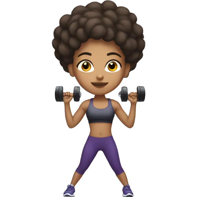 Lightskin girl working out  emoji