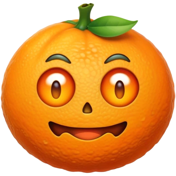 Freaky looking orange emoji
