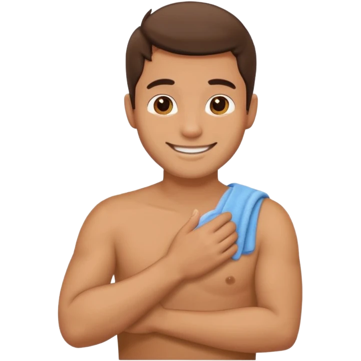 Emoji of a guy dusting off his shoulder with his hand emoji