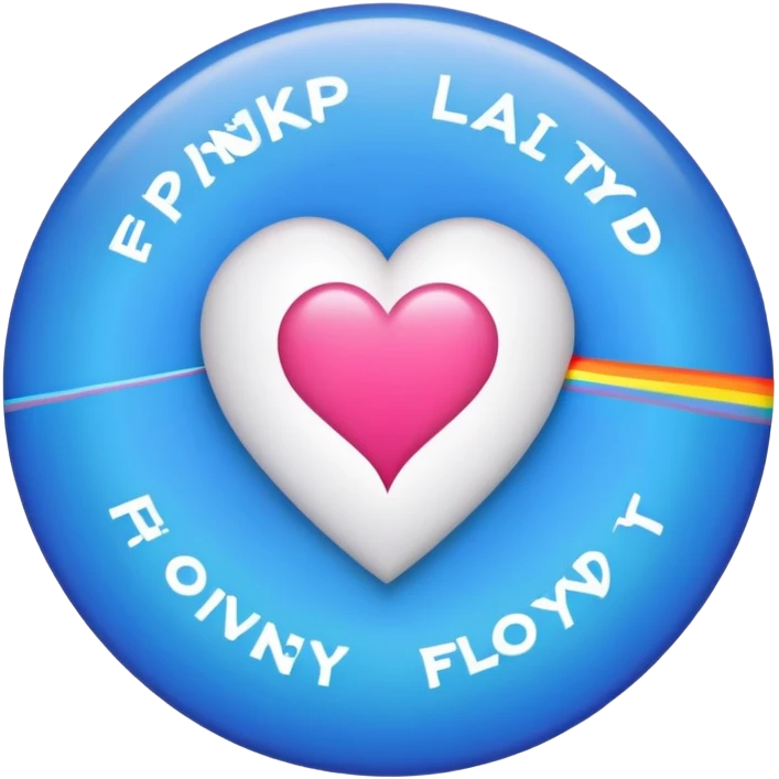 Pink Floyd with hearts emoji