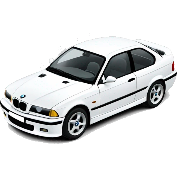 White Bmw e36 compact emoji