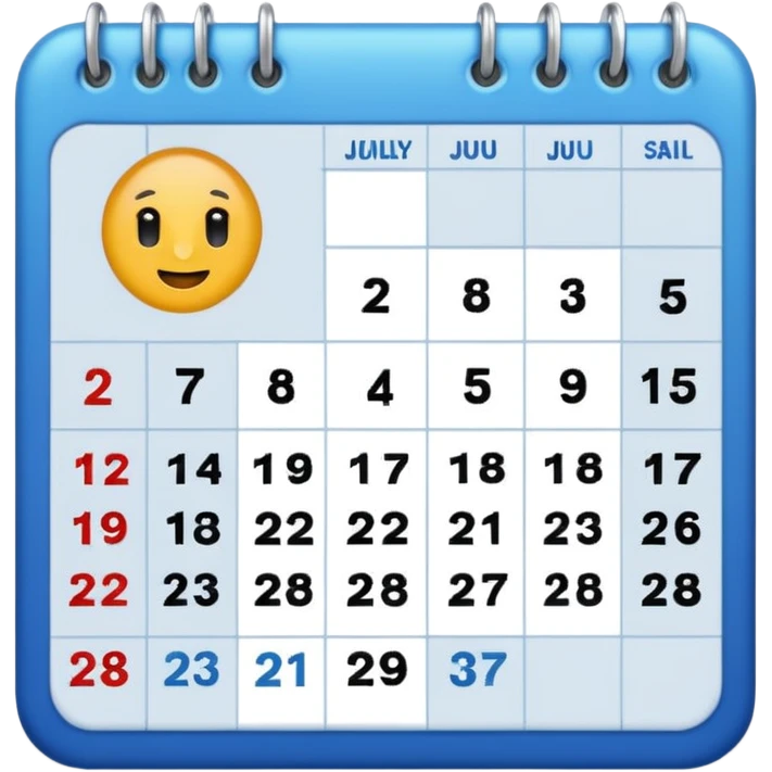simple calendar without days just squares emoji