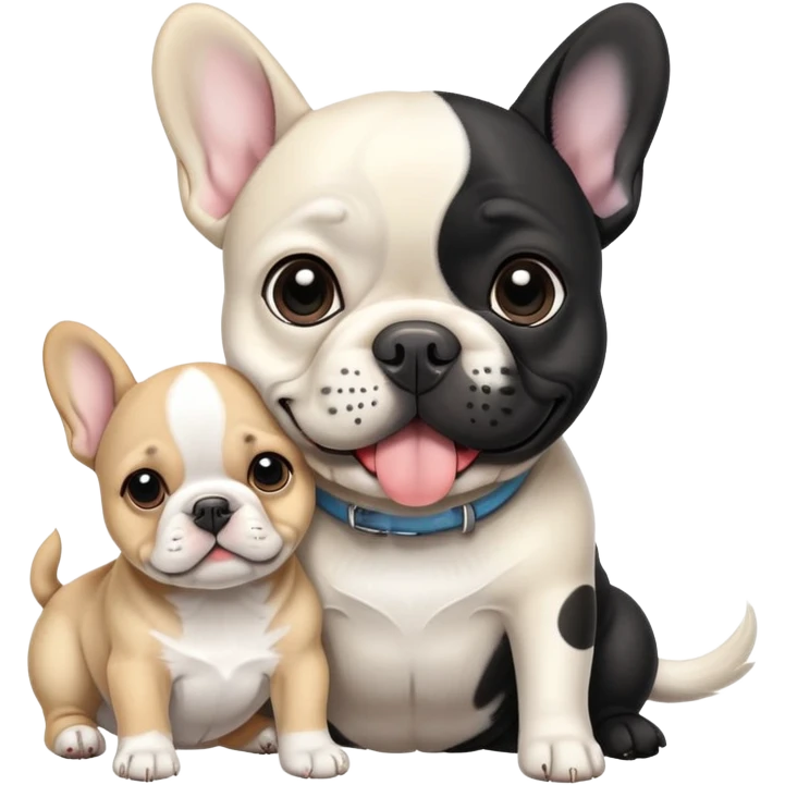french bulldog with labrador retriever emoji