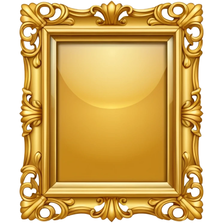 Golden photo frame emoji