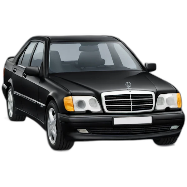 Black Mercedes benz w202 sport emoji