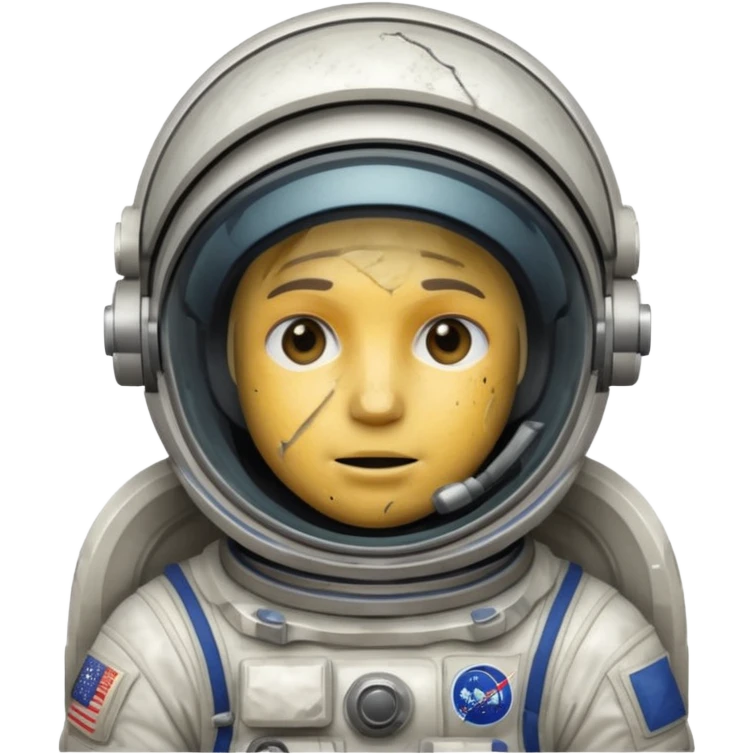 astronaut with broken helmet emoji